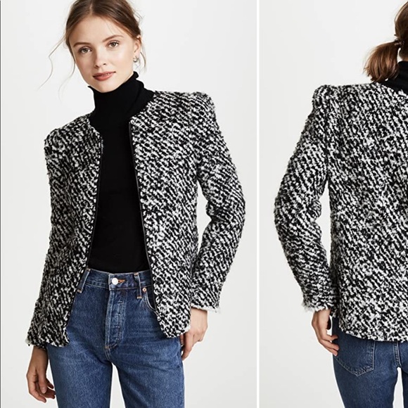 Rebecca Taylor Fluffy Tweed Jacket- Size 2 - Picture 1 of 5